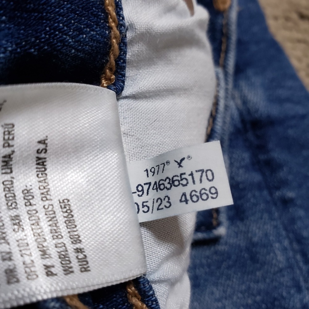 American Eagle Jeans Womens 8 Blue Super High Rise Baggy Straight Cargo Stretch - Picture 14 of 14